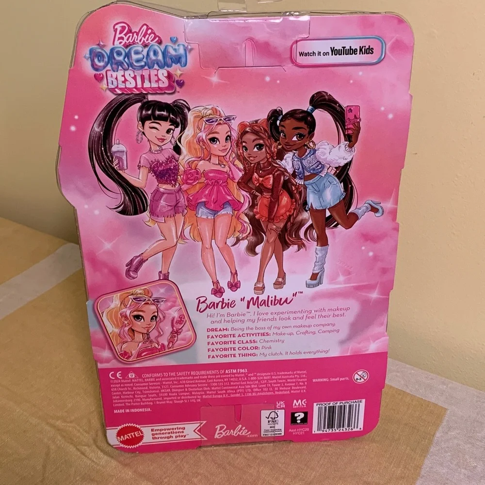 Barbie Dream Besties Malibu Doll Pink Top & Denim Shorts